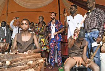 A drum made of cow hide, which was used in a kiba dance, at our wedding